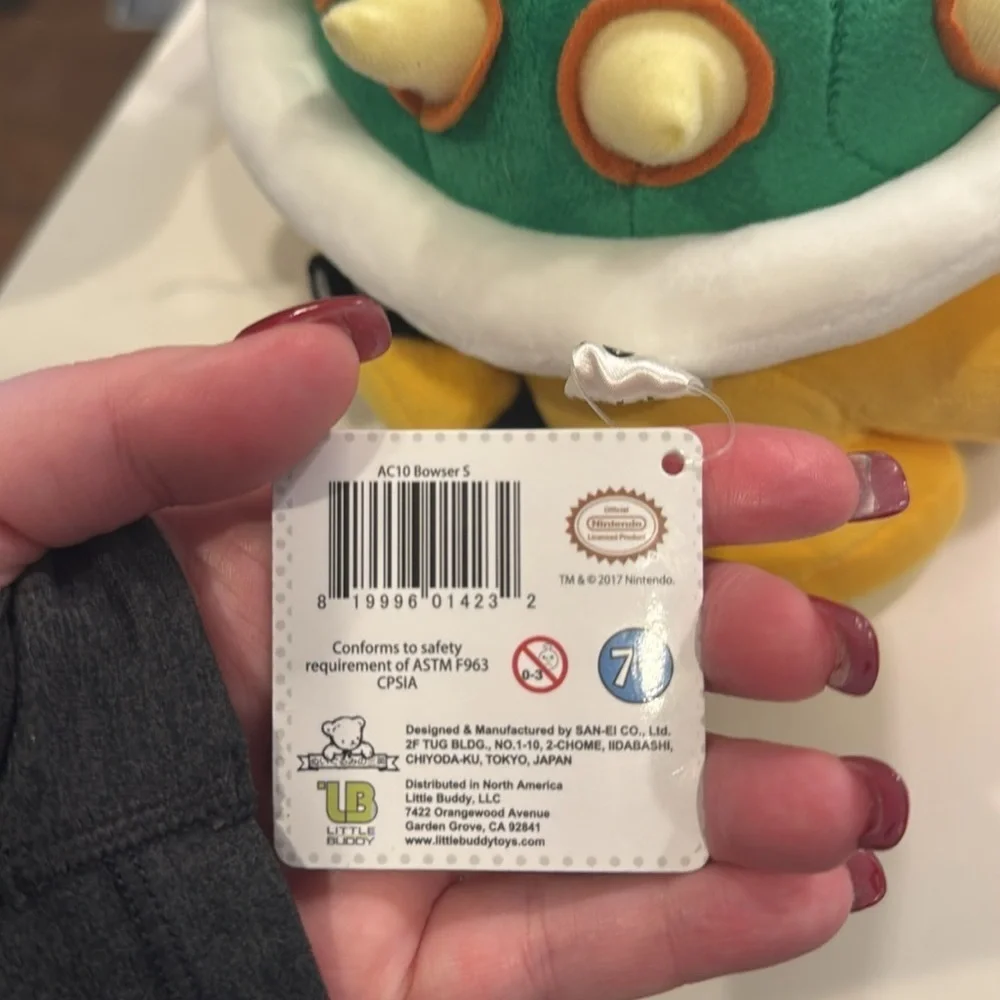 Little Buddy Nintendo BOWSER 10" 2017 All Star Super Mario Collectible Plush NWT - Picture 7 of 7